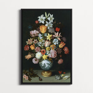 A Still Life of Flowers in a Wan-Li Vase