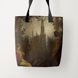 Tote Bags Caspar David Friedrich Garden Bower in Greifswald