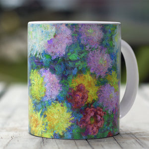 Ceramic Mugs Claude Monet Chrysanthemums