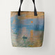 Tote Bags Claude Monet Impression Sunrise