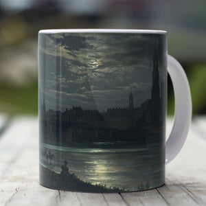 Ceramic Mugs Johan Dahl View of Dresden by Moonlight