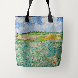 Tote Bags Vincent van Gogh Plain near Auvers