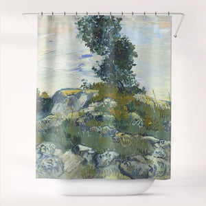 Shower Curtains Vincent van Gogh The Rocks